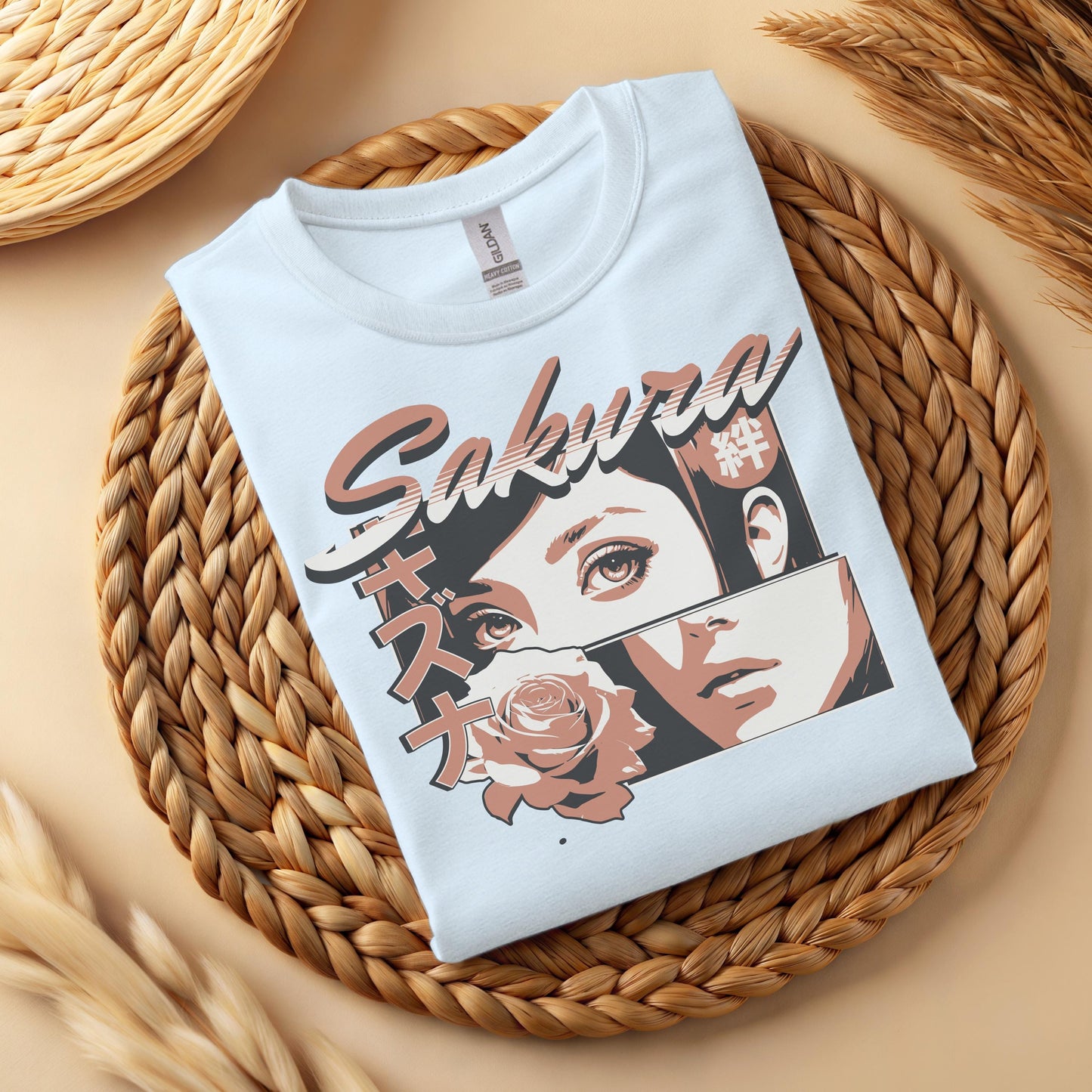 Sakura Anime Graphic T-Shirt, Japanese Streetwear, Vaporwave Art Tee