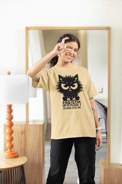 Sarcastic Cat Graphic Tee - Funny Grumpy Feline Lover Unisex Shirt Gift for Pet Owner
