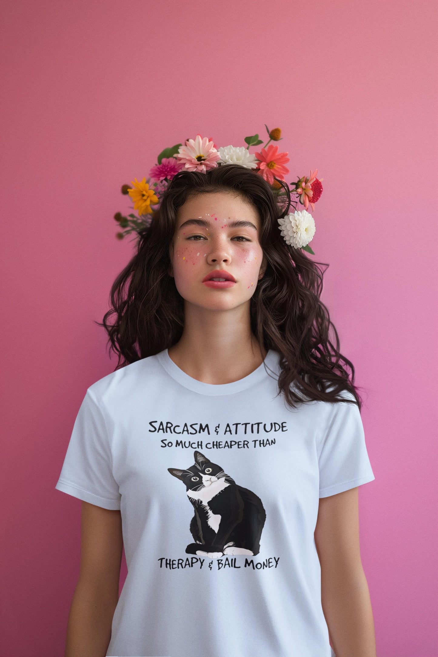 Funny Cat Graphic Tee - Sarcasm & Attitude Shirt