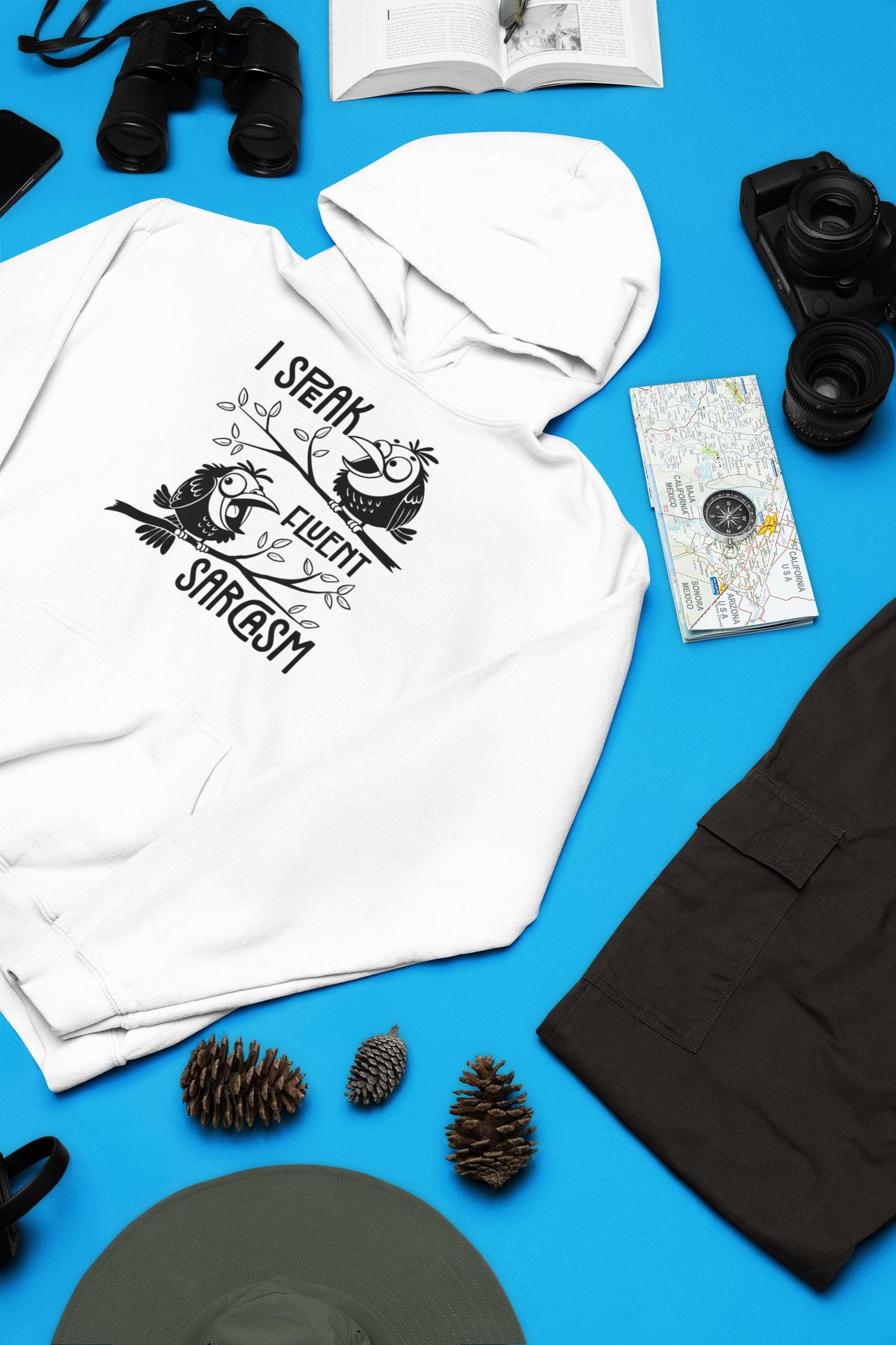 I Speak Fluent Sarcasm Hoodie | Funny Bird Sweatshirt | Softstyle Unisex Hoodie