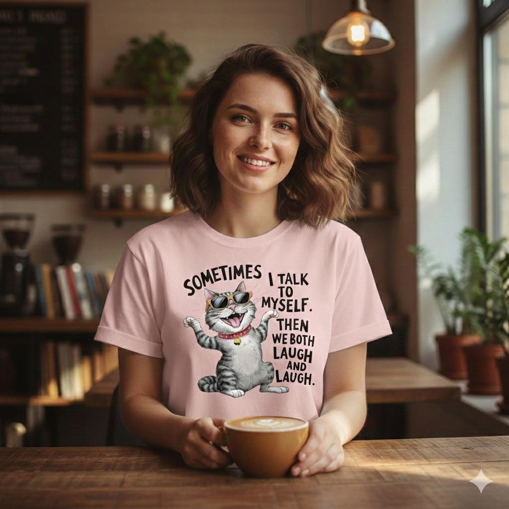 Funny Cat Graphic Tee - Sarcastic Humor Unisex T-Shirt with Sunglasses Design
