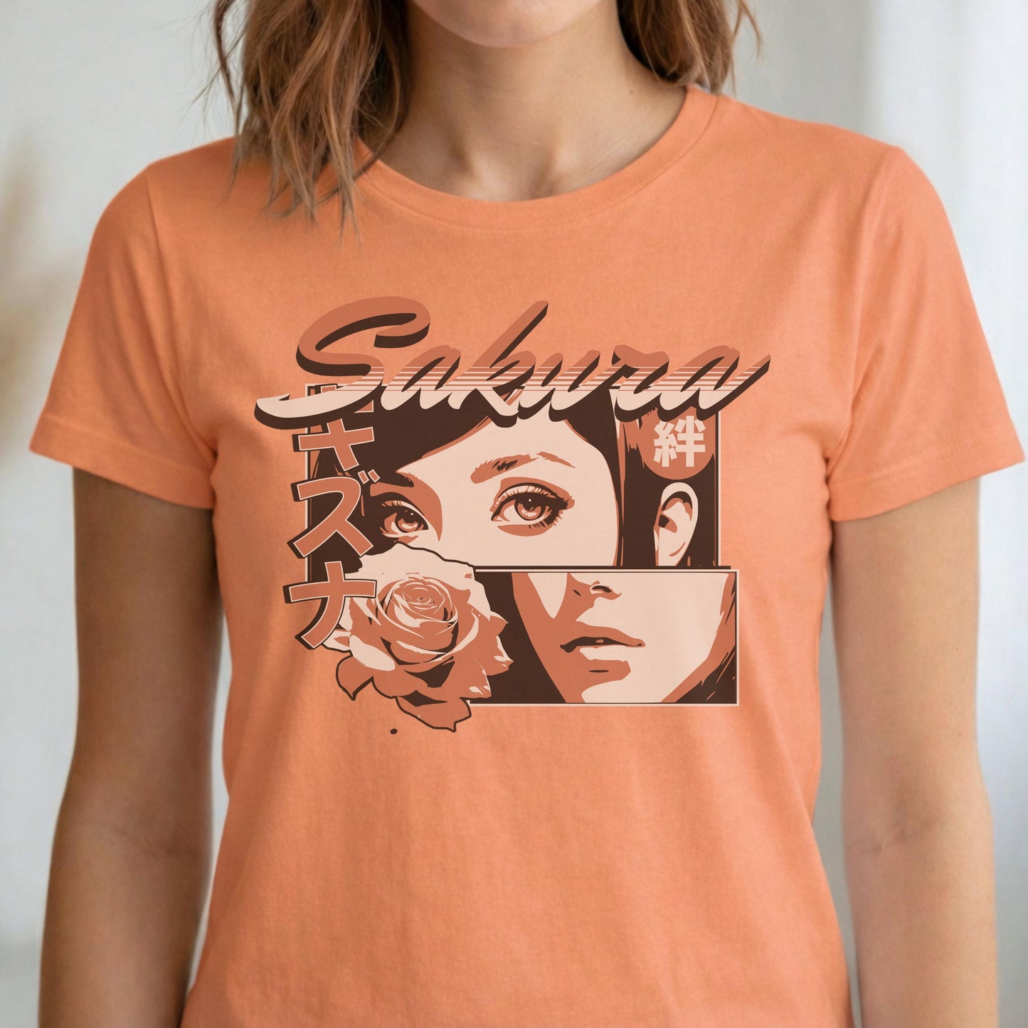 Sakura Anime Graphic T-Shirt, Japanese Streetwear, Vaporwave Art Tee