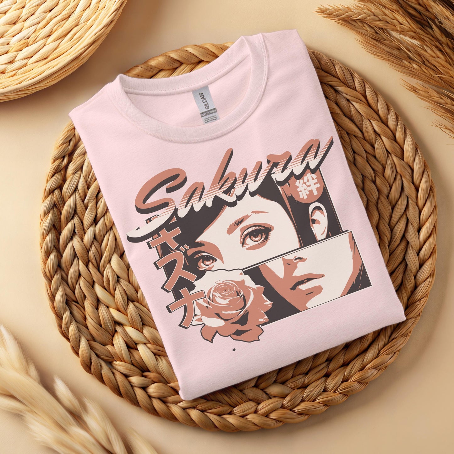Sakura Anime Graphic T-Shirt, Japanese Streetwear, Vaporwave Art Tee