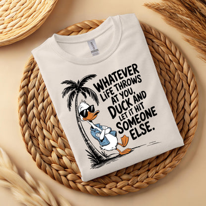 Sarcastic Duck Graphic Tee - Funny Unisex Cotton Shirt