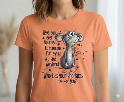 Sarcastic Mouse Graphic Tee – Snarky Humor, Unisex Cotton Shirt