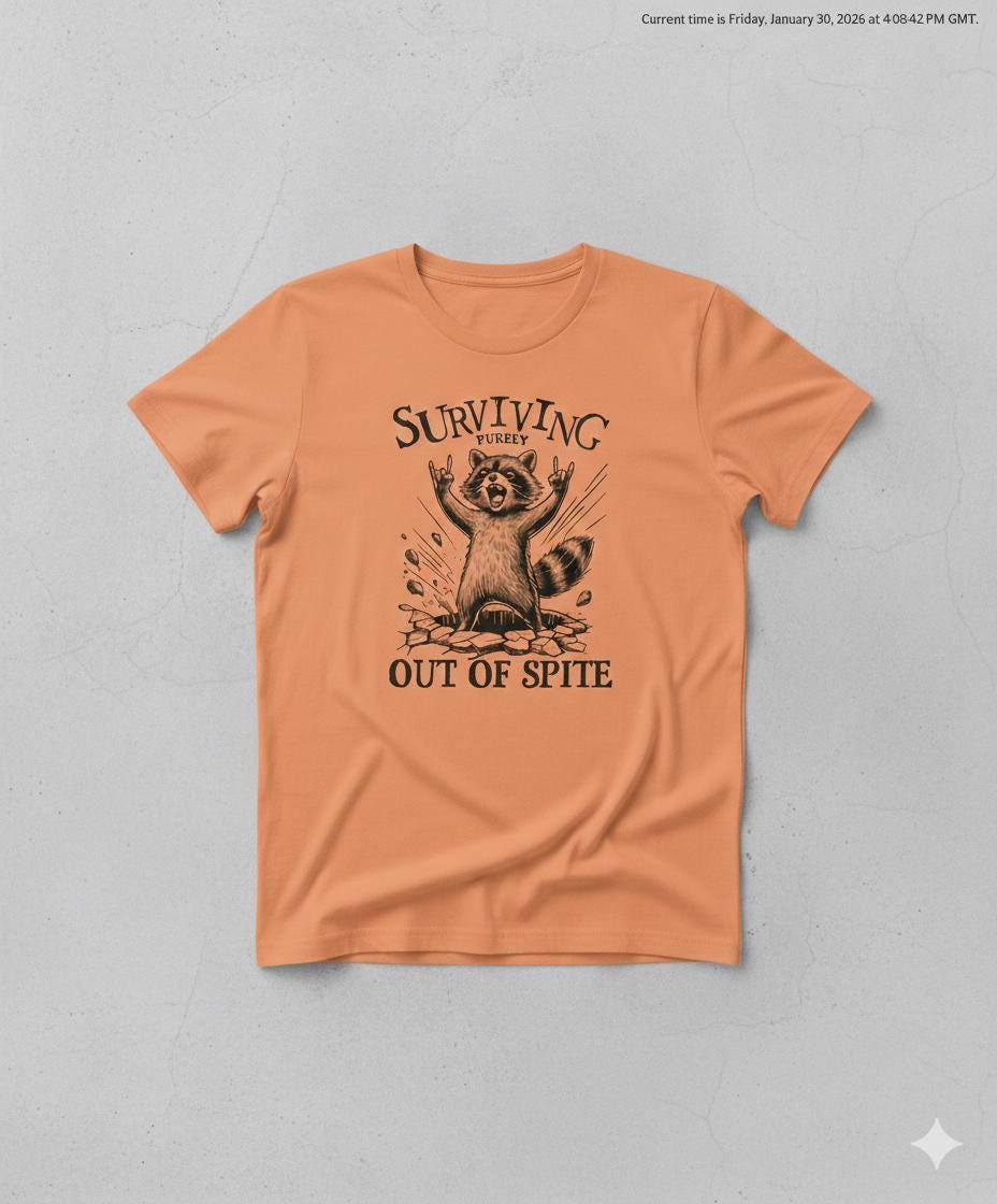 Funny Raccoon Graphic Tee – Sarcastic Humor, Caffeine Lover Shirt
