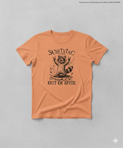 Funny Raccoon Graphic Tee – Sarcastic Humor, Caffeine Lover Shirt