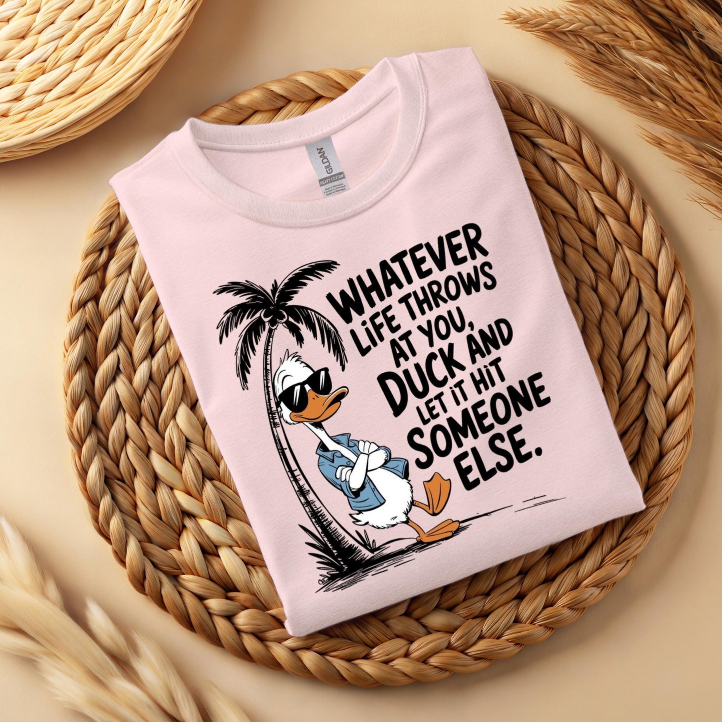 Sarcastic Duck Graphic Tee - Funny Unisex Cotton Shirt
