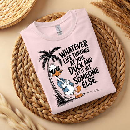 Sarcastic Duck Graphic Tee - Funny Unisex Cotton Shirt
