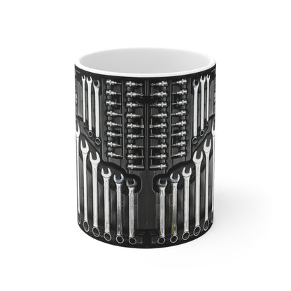 Toolbox Tools Mug — Mechanic Wrenches & Sockets Coffee Cup