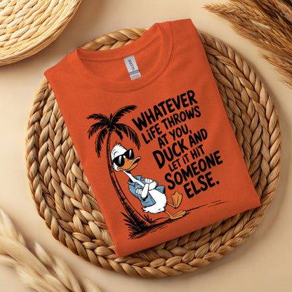 Sarcastic Duck Graphic Tee - Funny Unisex Cotton Shirt