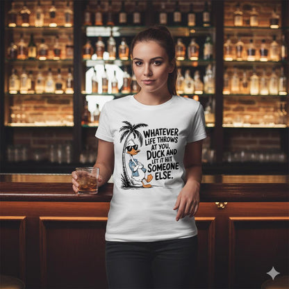 Sarcastic Duck Graphic Tee - Funny Unisex Cotton Shirt