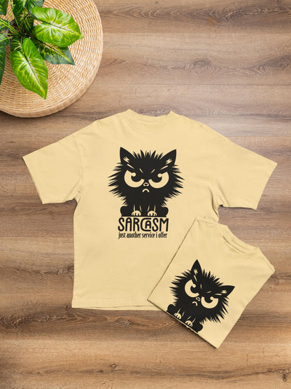 Sarcastic Cat Graphic Tee - Funny Grumpy Feline Lover Unisex Shirt Gift for Pet Owner