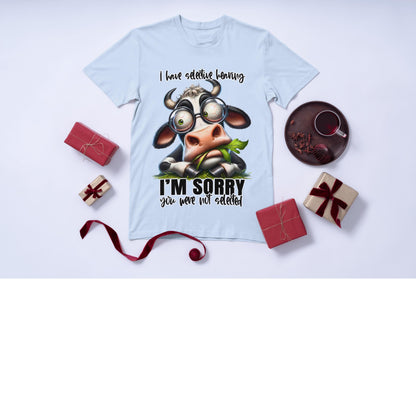Funny Cow Graphic Unisex T-Shirt, Animal Lover Gift