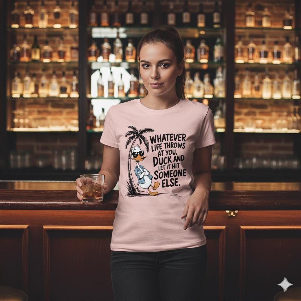 Sarcastic Duck Graphic Tee - Funny Unisex Cotton Shirt
