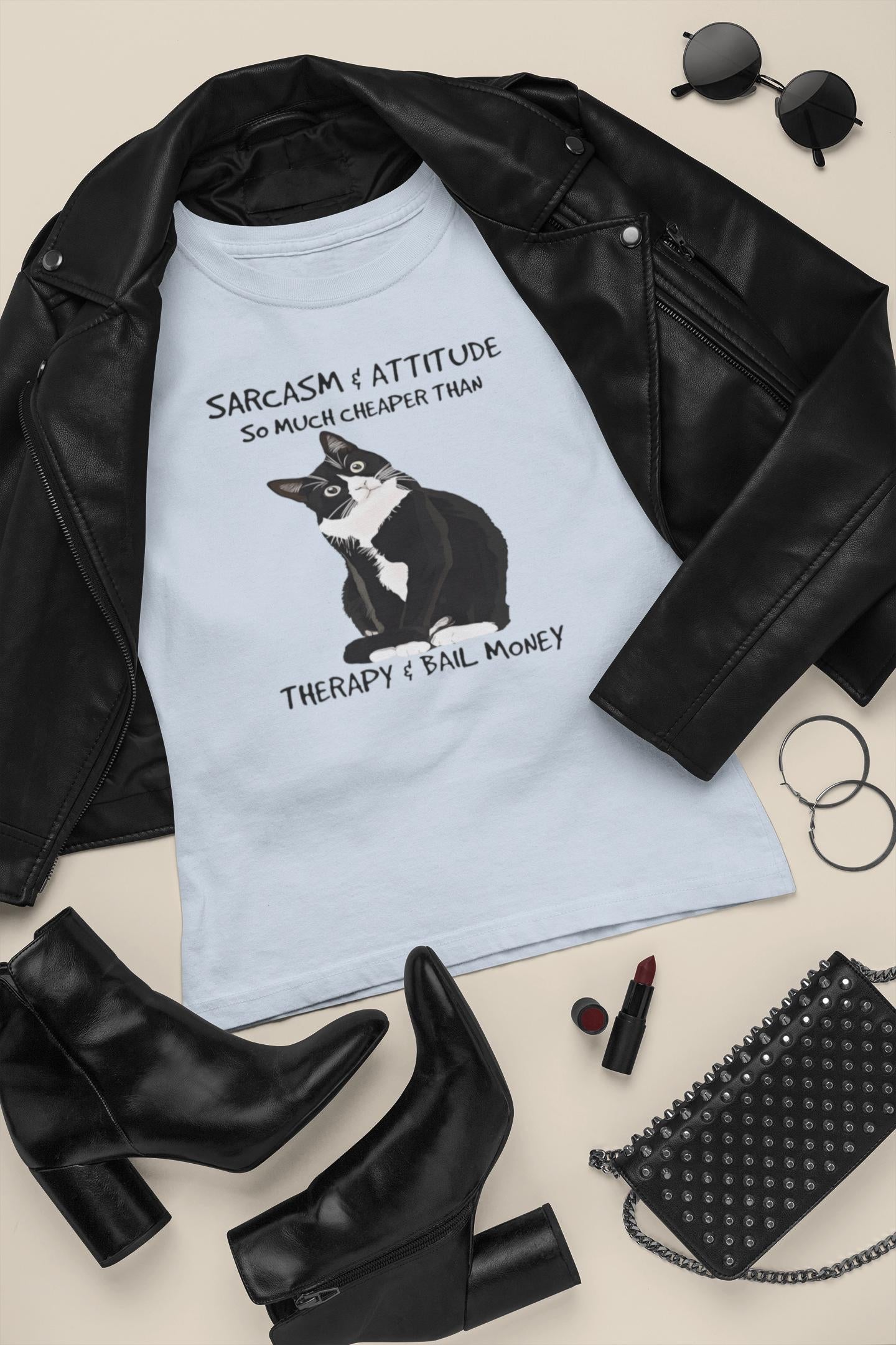 Funny Cat Graphic Tee - Sarcasm & Attitude Shirt
