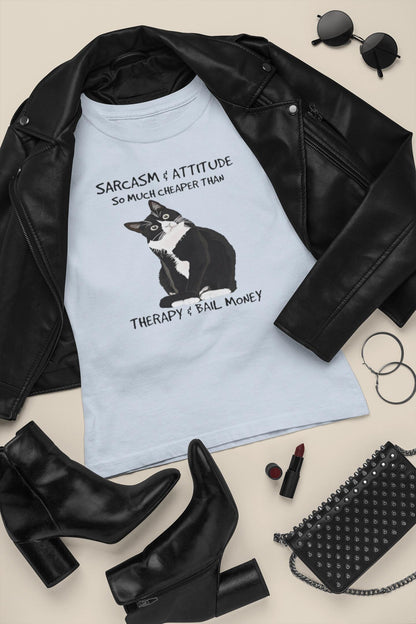 Funny Cat Graphic Tee - Sarcasm & Attitude Shirt