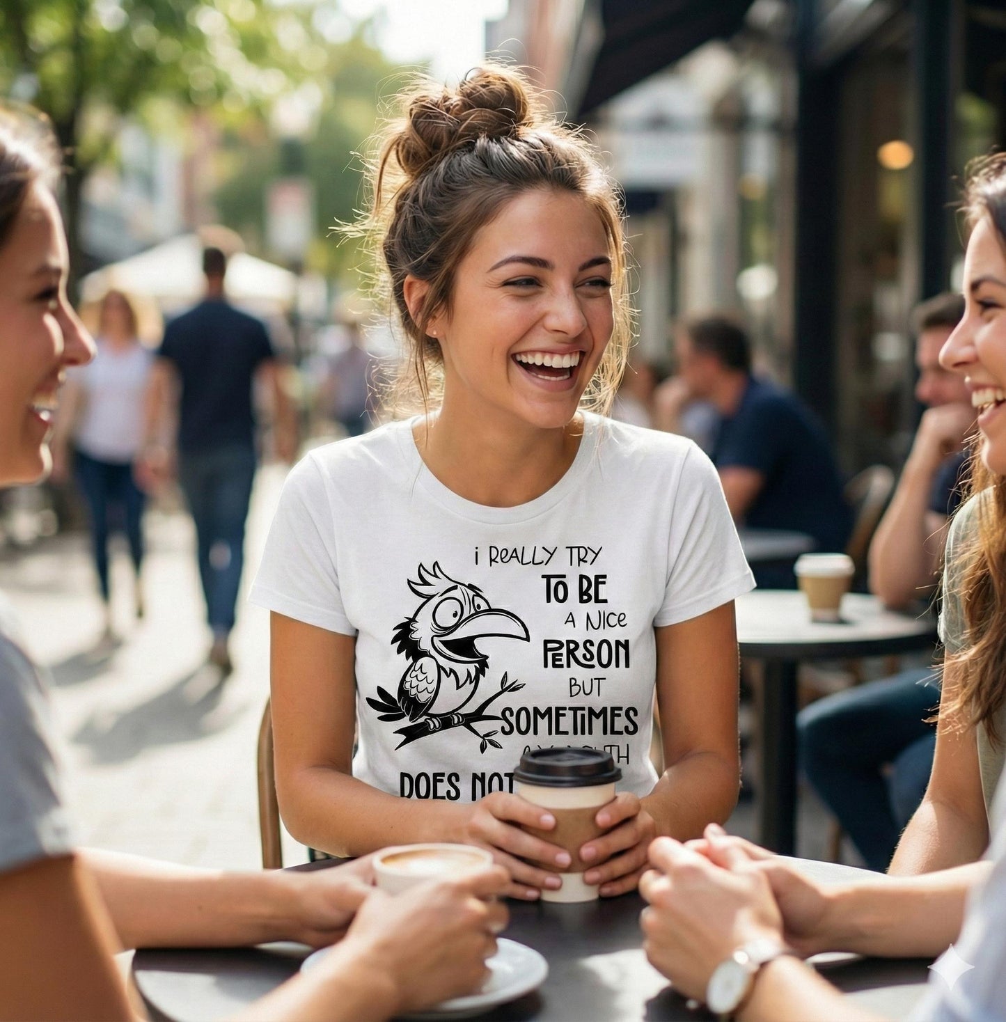 Funny Bird Graphic T-Shirt – Sarcastic Humor Tee