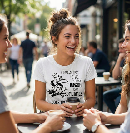 Funny Bird Graphic T-Shirt – Sarcastic Humor Tee