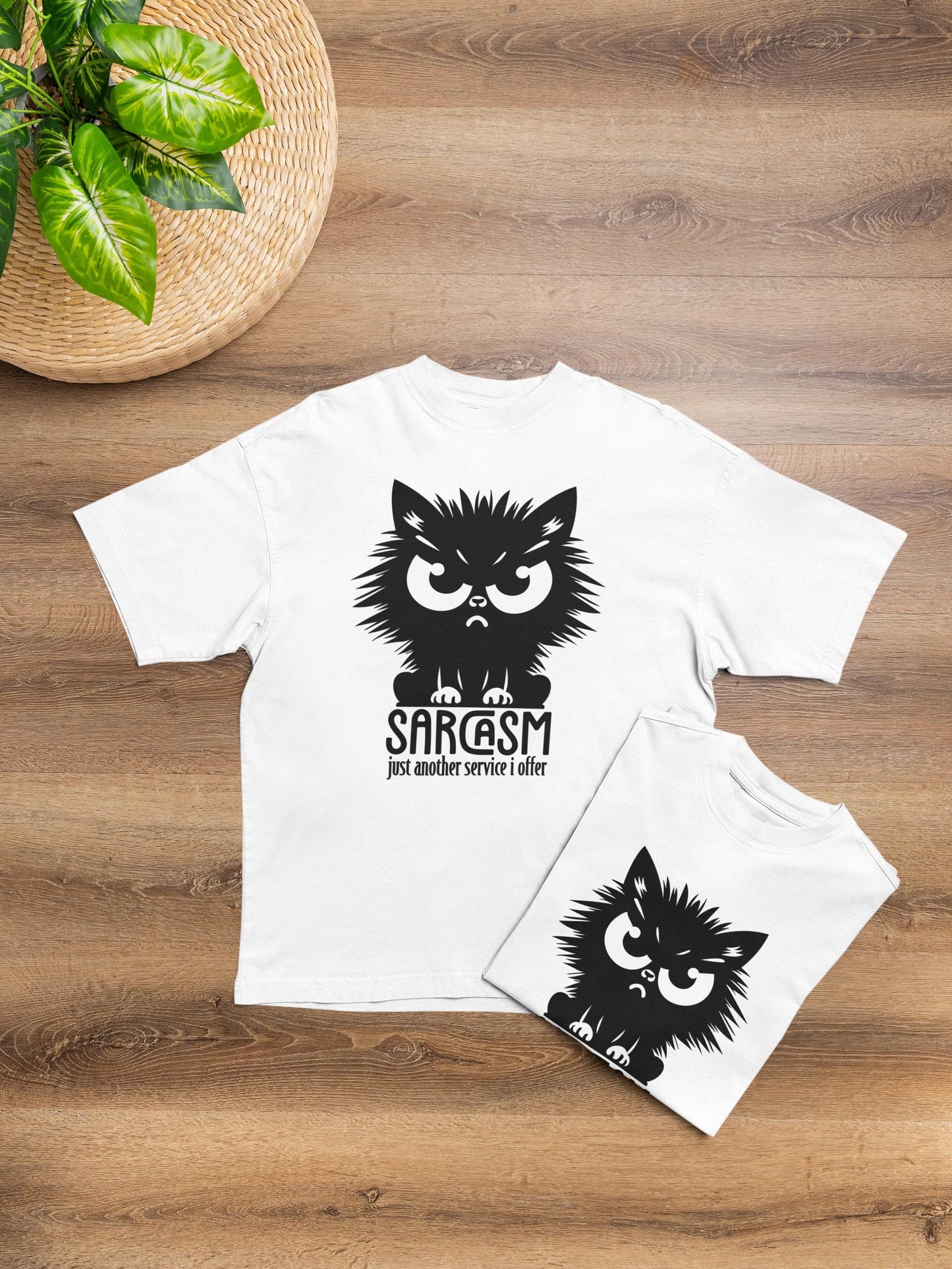 Sarcastic Cat Graphic Tee - Funny Grumpy Feline Lover Unisex Shirt Gift for Pet Owner