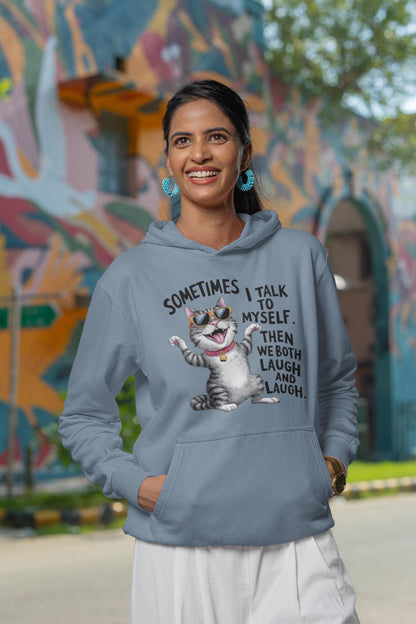 Funny Cat Graphic Hoodie - Unisex Softstyle Streetwear