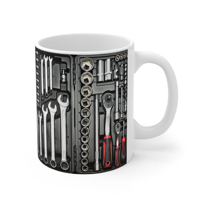 Toolbox Tools Mug — Mechanic Wrenches & Sockets Coffee Cup