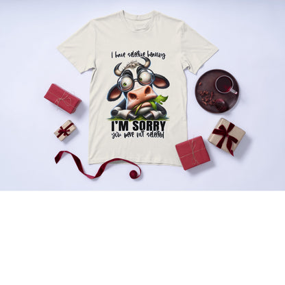 Funny Cow Graphic Unisex T-Shirt, Animal Lover Gift