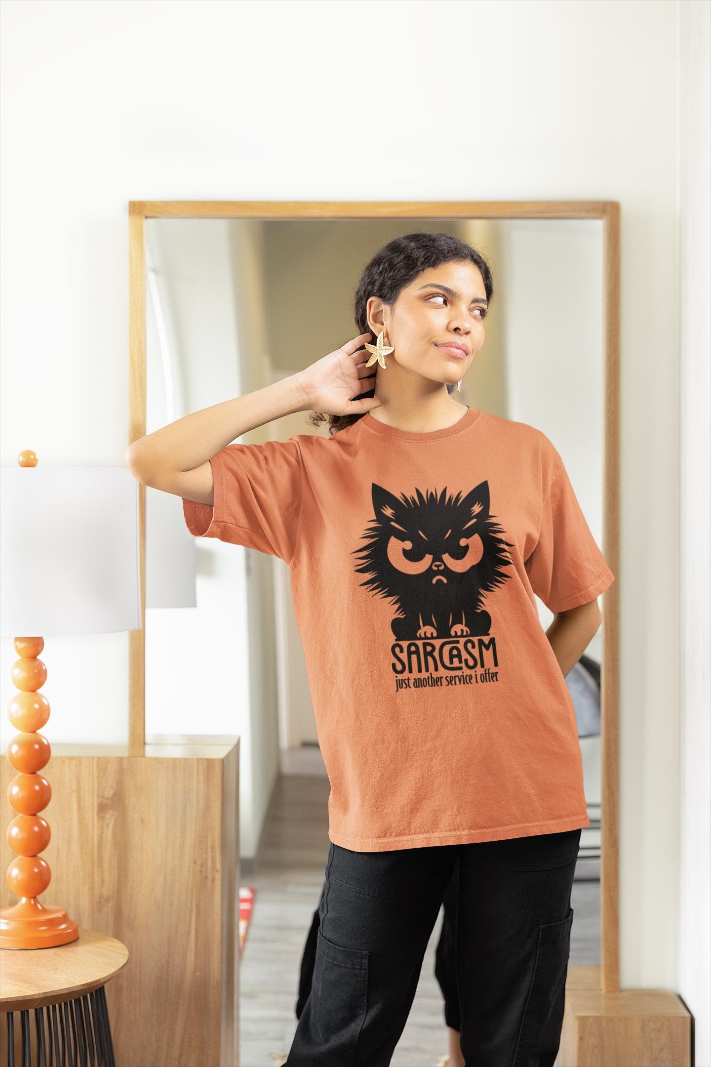 Sarcastic Cat Graphic Tee - Funny Grumpy Feline Lover Unisex Shirt Gift for Pet Owner