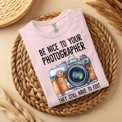 Funny Photographer Graphic Tee, Camera Humor, Unisex Soft Fit