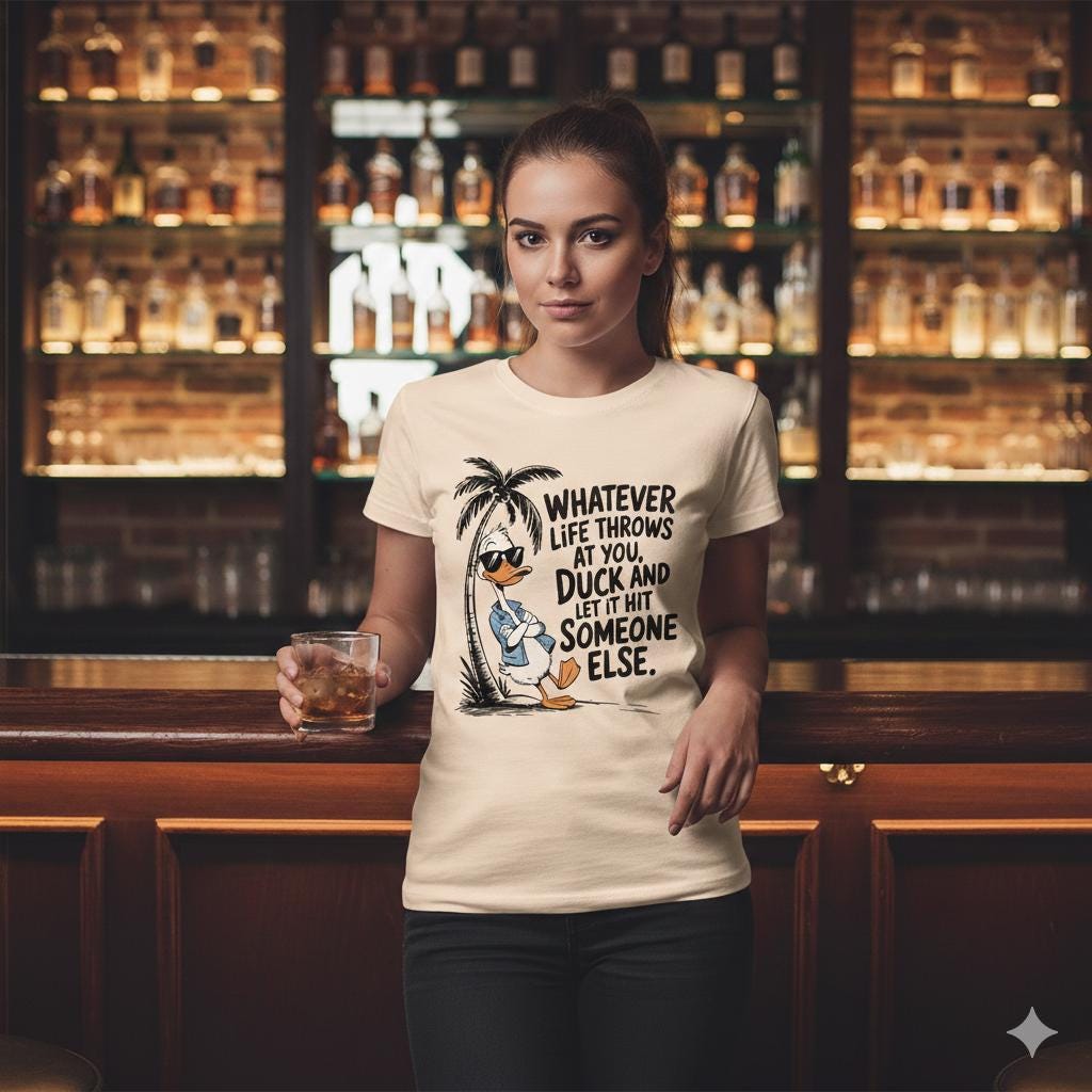 Sarcastic Duck Graphic Tee - Funny Unisex Cotton Shirt