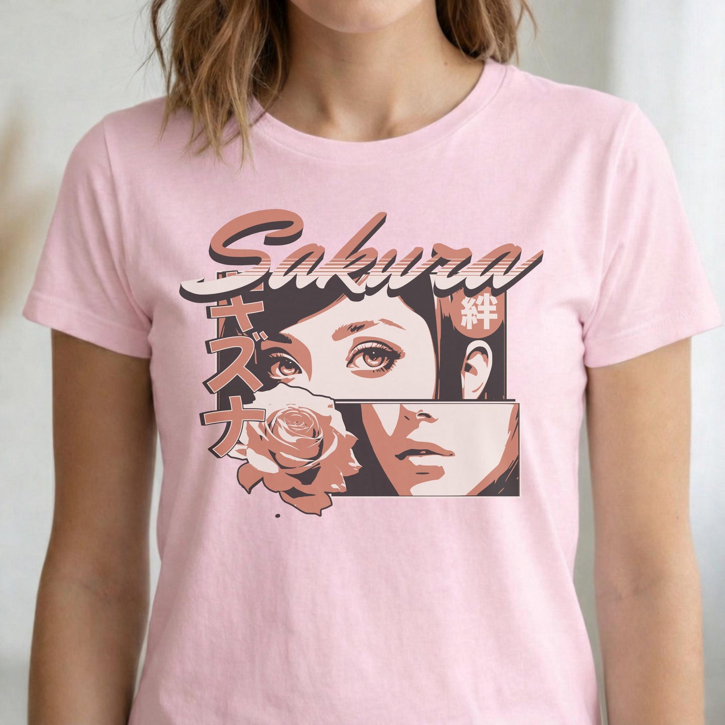 Sakura Anime Graphic T-Shirt, Japanese Streetwear, Vaporwave Art Tee