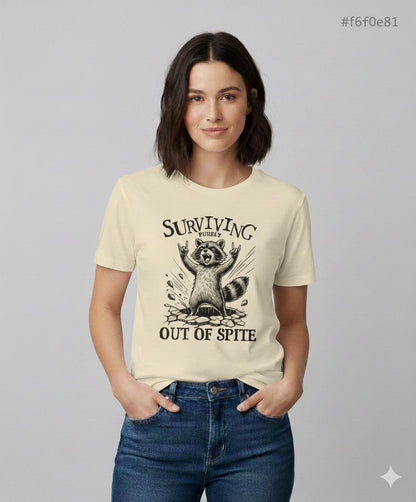 Funny Raccoon Graphic Tee – Sarcastic Humor, Caffeine Lover Shirt