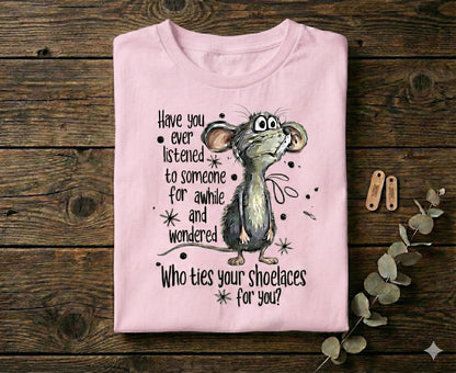 Sarcastic Mouse Graphic Tee – Snarky Humor, Unisex Cotton Shirt