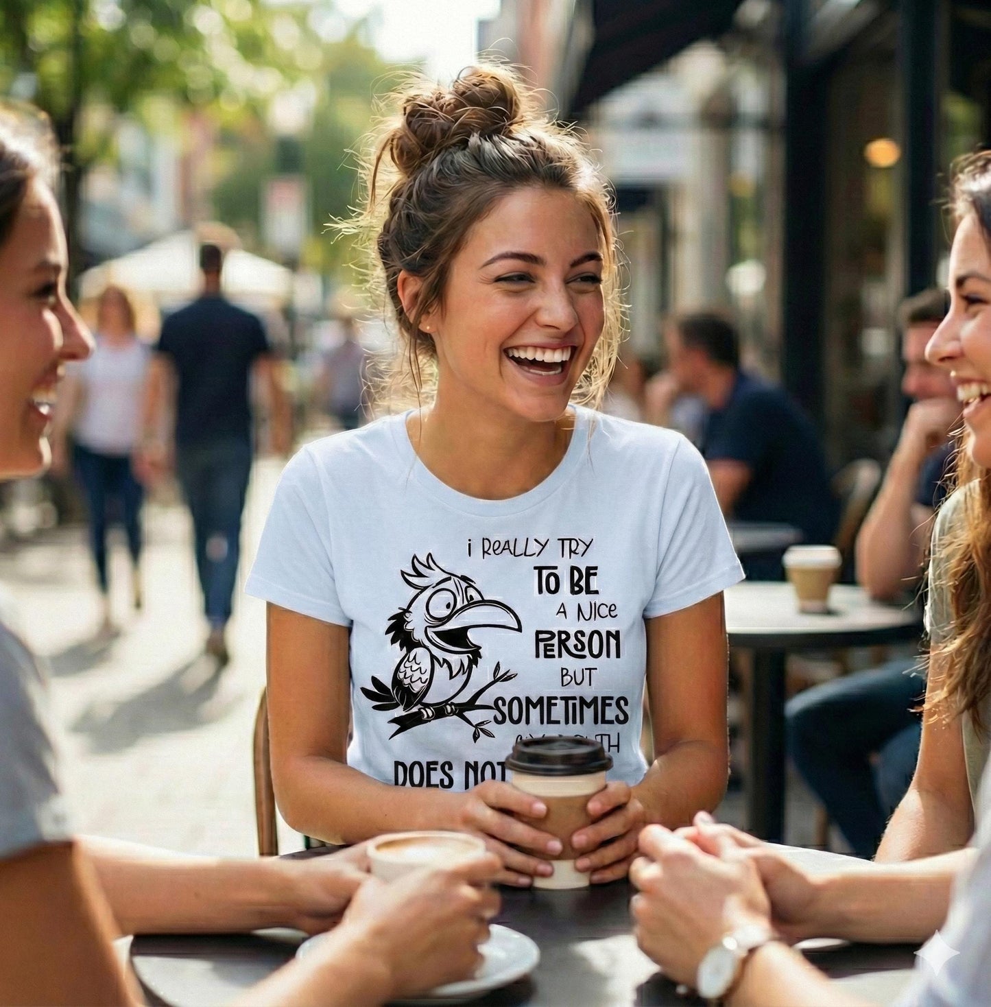Funny Bird Graphic T-Shirt – Sarcastic Humor Tee