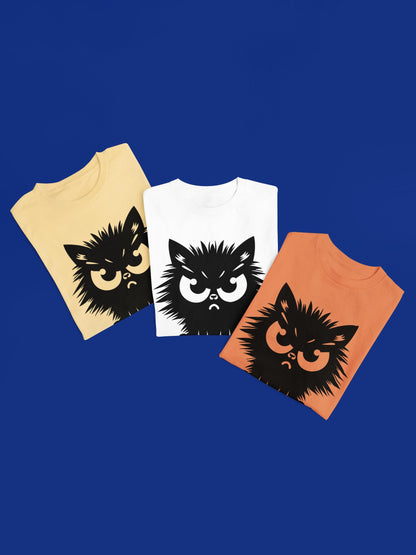 Sarcastic Cat Graphic Tee - Funny Grumpy Feline Lover Unisex Shirt Gift for Pet Owner