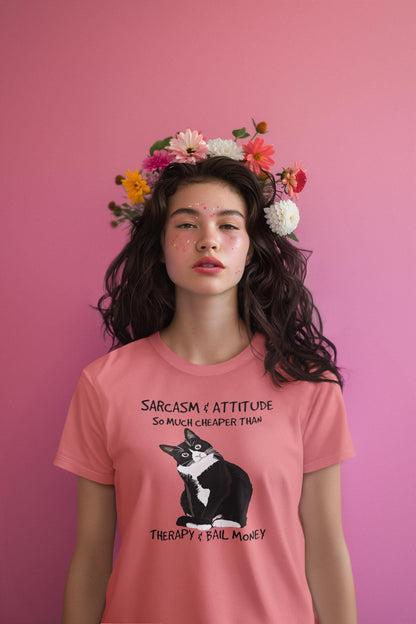 Funny Cat Graphic Tee - Sarcasm & Attitude Shirt