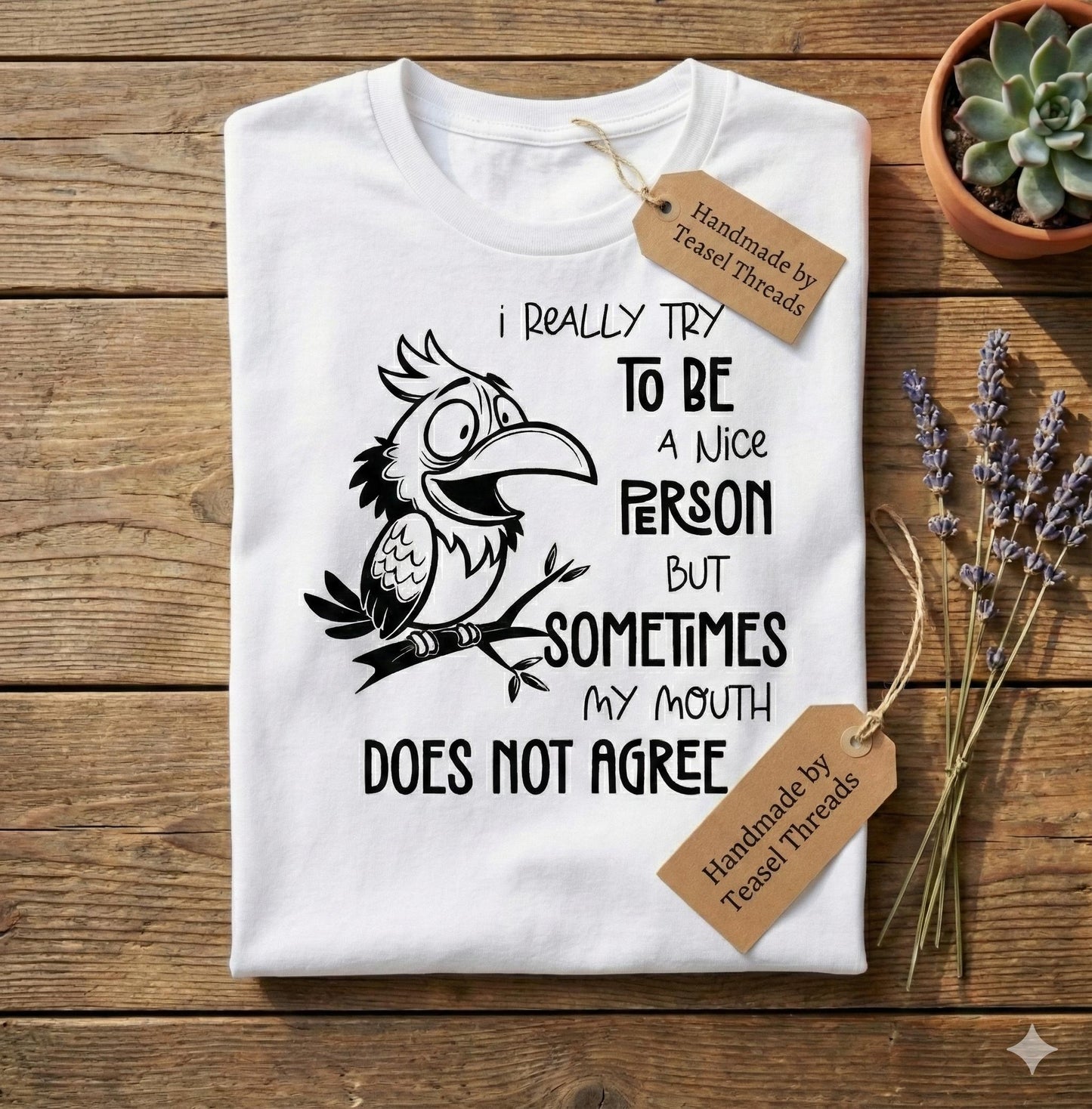 Funny Bird Graphic T-Shirt – Sarcastic Humor Tee