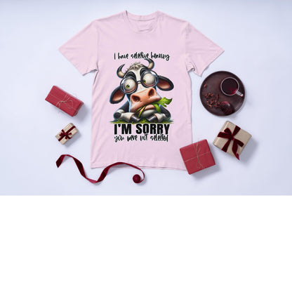 Funny Cow Graphic Unisex T-Shirt, Animal Lover Gift