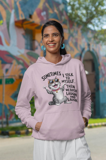 Funny Cat Graphic Hoodie - Unisex Softstyle Streetwear