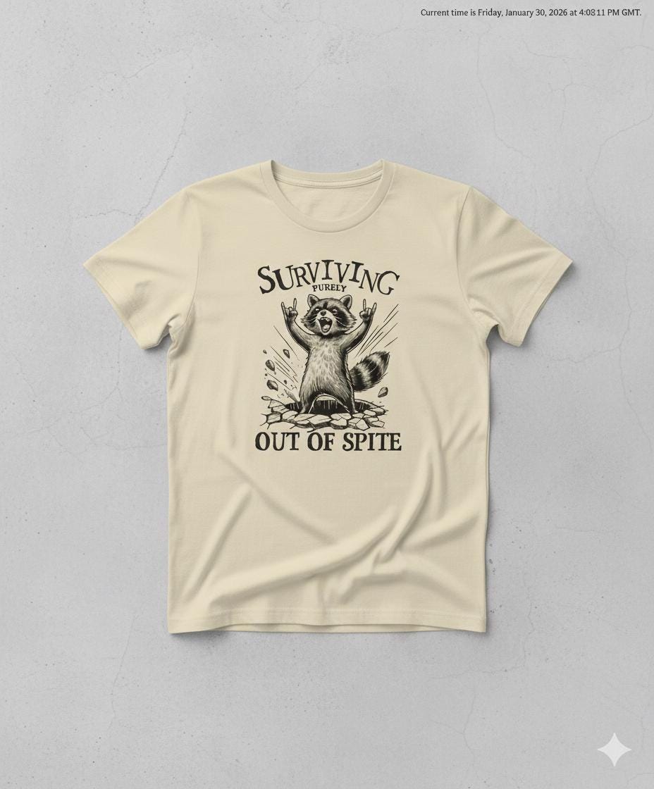 Funny Raccoon Graphic Tee – Sarcastic Humor, Caffeine Lover Shirt