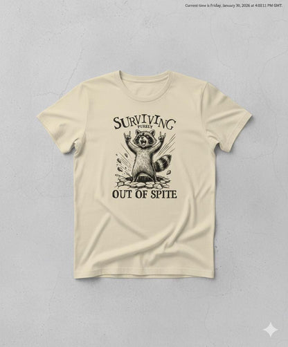 Funny Raccoon Graphic Tee – Sarcastic Humor, Caffeine Lover Shirt