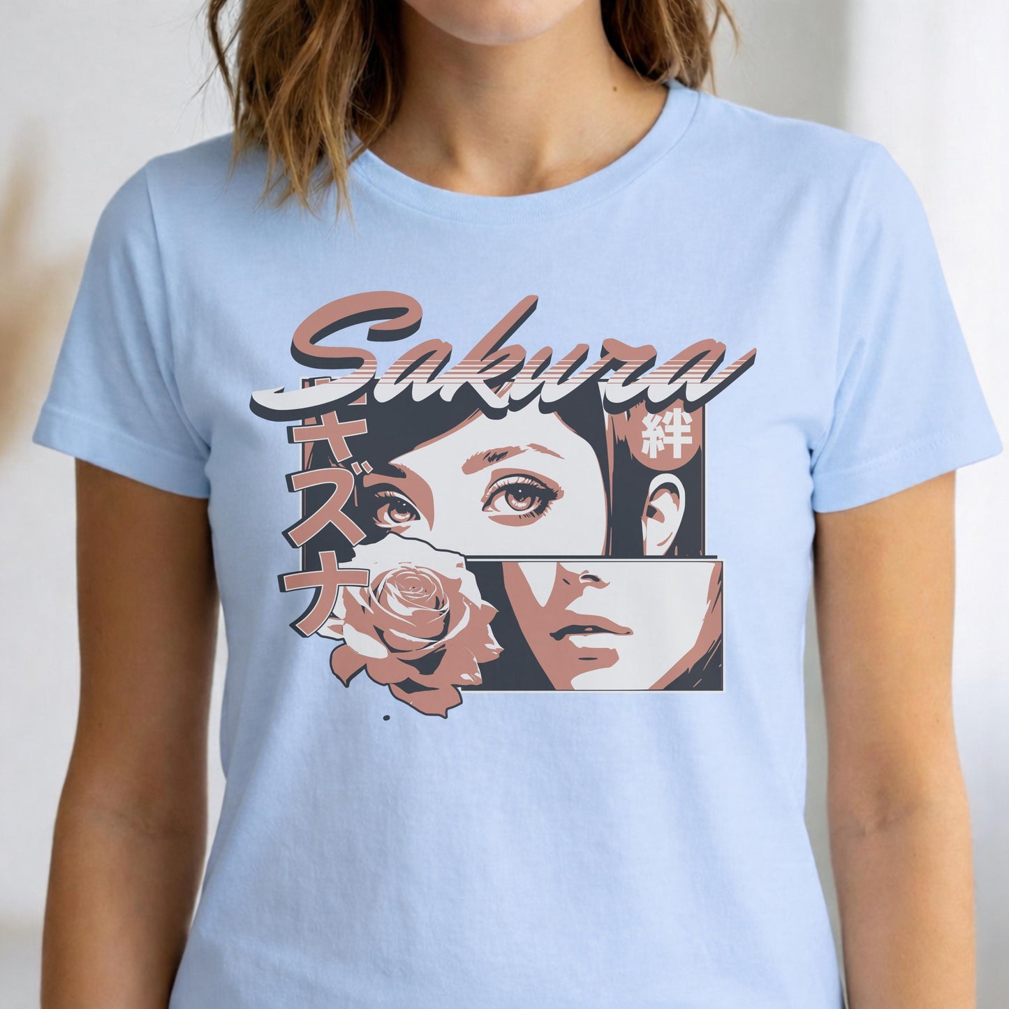 Sakura Anime Graphic T-Shirt, Japanese Streetwear, Vaporwave Art Tee