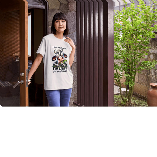 Funny Cow Graphic Unisex T-Shirt, Animal Lover Gift