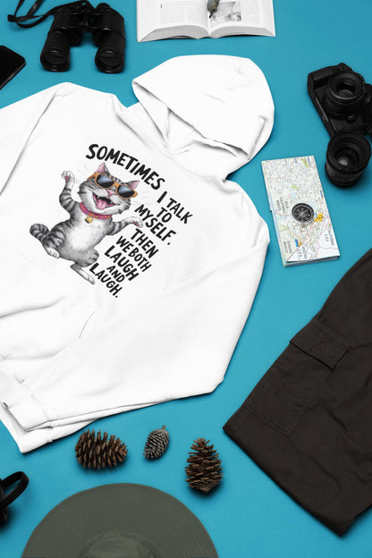 Funny Cat Graphic Hoodie - Unisex Softstyle Streetwear