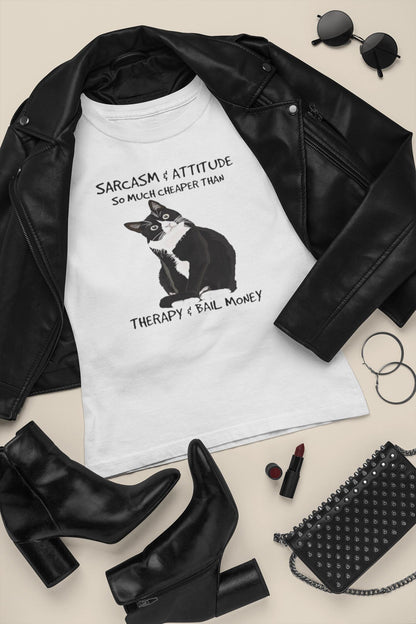 Funny Cat Graphic Tee - Sarcasm & Attitude Shirt