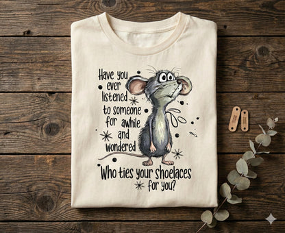 Sarcastic Mouse Graphic Tee – Snarky Humor, Unisex Cotton Shirt