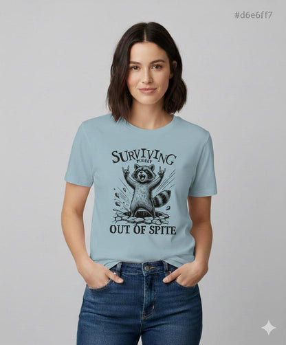 Funny Raccoon Graphic Tee – Sarcastic Humor, Caffeine Lover Shirt