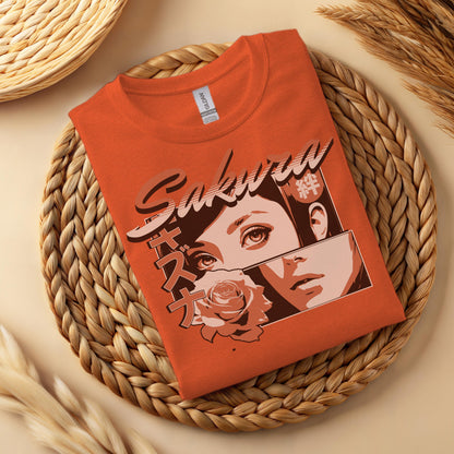 Sakura Anime Graphic T-Shirt, Japanese Streetwear, Vaporwave Art Tee
