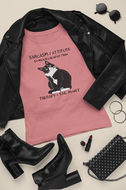 Funny Cat Graphic Tee - Sarcasm & Attitude Shirt