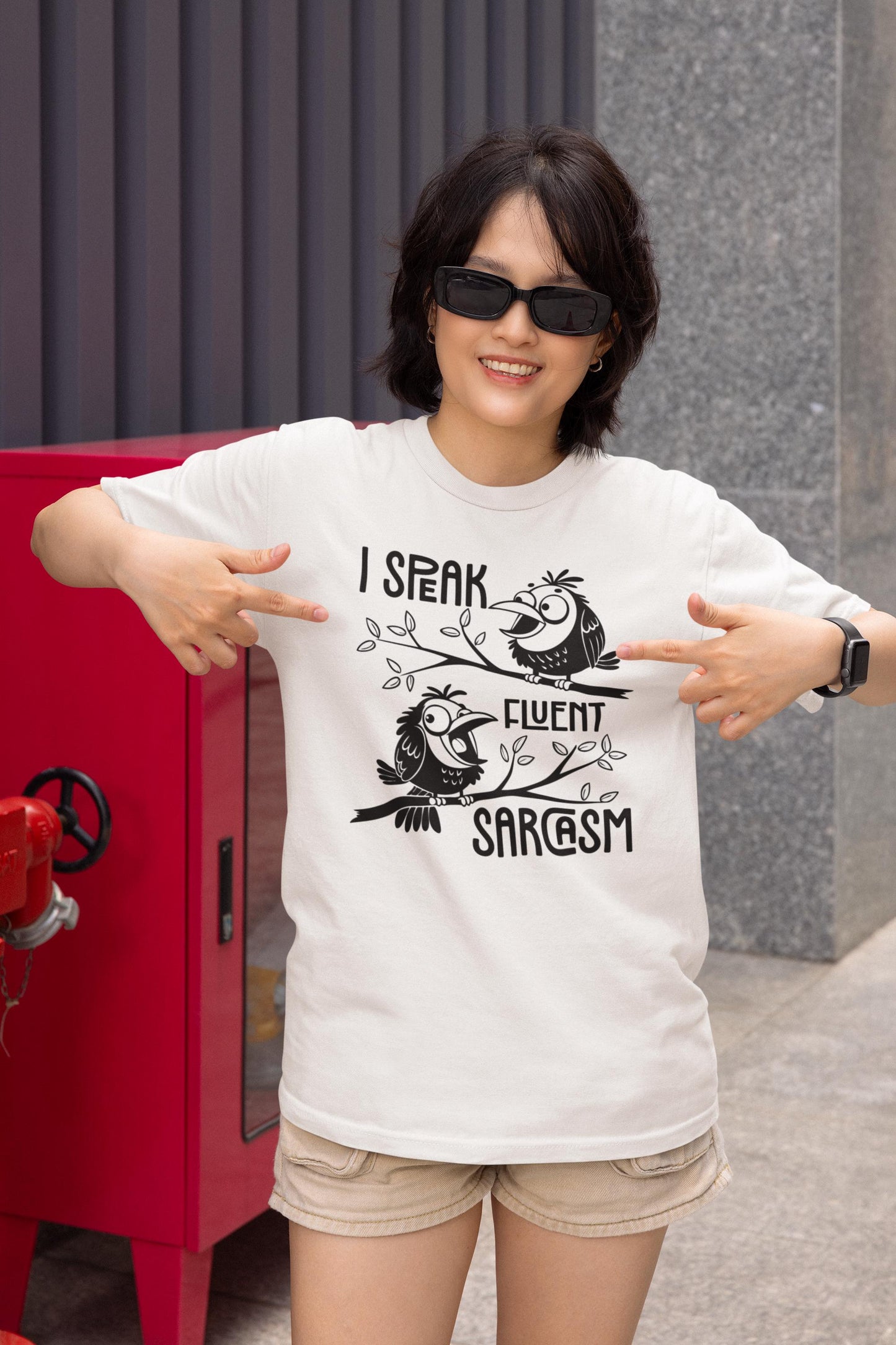 Funny Sarcastic Birds Graphic Tee - Unisex Softstyle Humor Shirt Gift